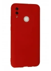 Mey İthalat®  Huawei P Smart 2019 Kılıf Nano içi Kadife Silikon - Kırmızı