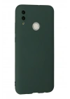 Mey İthalat®  Huawei P Smart 2019 Kılıf Nano içi Kadife Silikon - Koyu Yeşil