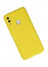 Mey İthalat®  Huawei P Smart 2019 Kılıf Nano içi Kadife Silikon - Sarı