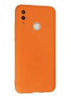 Mey İthalat®  Huawei P Smart 2019 Kılıf Nano içi Kadife Silikon - Turuncu