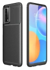Mey İthalat®  Huawei P Smart 2021 Kılıf Auto Focus Karbon Kapak - Siyah