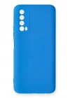 Mey İthalat®  Huawei P Smart 2021 Kılıf Nano içi Kadife Silikon - Mavi