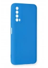 Mey İthalat®  Huawei P Smart 2021 Kılıf Nano içi Kadife Silikon - Mavi