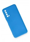 Mey İthalat®  Huawei P Smart 2021 Kılıf Nano içi Kadife Silikon - Mavi
