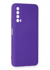 Mey İthalat®  Huawei P Smart 2021 Kılıf Nano içi Kadife Silikon - Mor