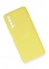 Mey İthalat®  Huawei P Smart 2021 Kılıf Nano içi Kadife Silikon - Sarı