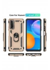 Mey İthalat®  Huawei P Smart 2021 Kılıf Sofya Yüzüklü Silikon Kapak - Gold