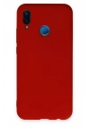 Mey İthalat®  Huawei P20 Lite Kılıf Nano içi Kadife Silikon - Kırmızı