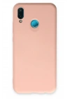 Mey İthalat®  Huawei P20 Lite Kılıf Nano içi Kadife Silikon - Pudra