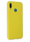 Mey İthalat®  Huawei P20 Lite Kılıf Nano içi Kadife Silikon - Sarı