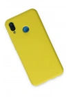 Mey İthalat®  Huawei P20 Lite Kılıf Nano içi Kadife Silikon - Sarı