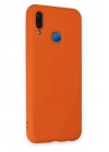 Mey İthalat®  Huawei P20 Lite Kılıf Nano içi Kadife Silikon - Turuncu