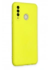Mey İthalat®  Huawei P30 Lite Kılıf Nano içi Kadife Silikon - Sarı