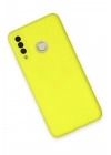 Mey İthalat®  Huawei P30 Lite Kılıf Nano içi Kadife Silikon - Sarı
