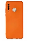 Mey İthalat®  Huawei P30 Lite Kılıf Nano içi Kadife Silikon - Turuncu