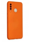 Mey İthalat®  Huawei P30 Lite Kılıf Nano içi Kadife Silikon - Turuncu