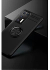 Mey İthalat®  Huawei P40 Kılıf Range Yüzüklü Silikon - Siyah