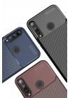 Mey İthalat®  Huawei P40 Lite E Kılıf Auto Focus Karbon Kapak - Kahverengi
