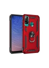 Mey İthalat®  Huawei P40 Lite E Kılıf Sofya Yüzüklü Silikon Kapak - Kırmızı
