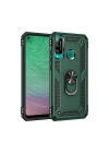 Mey İthalat®  Huawei P40 Lite E Kılıf Sofya Yüzüklü Silikon Kapak - Yeşil