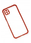 Mey İthalat®  Huawei P40 Lite Kılıf Miami Şeffaf Silikon - Kırmızı