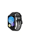 Mey İthalat®  Huawei Watch Fit 2 Spor Delikli Kordon - Siyah-Gri