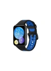 Mey İthalat®  Huawei Watch Fit 2 Spor Delikli Kordon - Siyah-Mavi