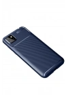 Mey İthalat®  Huawei Y5P Kılıf Auto Focus Karbon Kapak - Lacivert