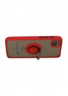Mey İthalat®  Huawei Y5P Kılıf Montreal Yüzüklü Silikon Kapak - Kırmızı