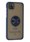 Mey İthalat®  Huawei Y5P Kılıf Montreal Yüzüklü Silikon Kapak - Lacivert