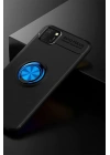Mey İthalat®  Huawei Y5P Kılıf Range Yüzüklü Silikon - Siyah-Mavi