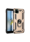 Mey İthalat®  Huawei Y5P Kılıf Sofya Yüzüklü Silikon Kapak - Gold