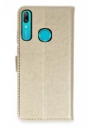 Mey İthalat®  Huawei Y6 Prime Kılıf Trend S Plus Kapaklı Kılıf - Gold