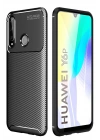 Mey İthalat®  Huawei Y6P Kılıf Auto Focus Karbon Kapak - Siyah