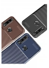 Mey İthalat®  Huawei Y6P Kılıf Auto Focus Karbon Kapak - Siyah