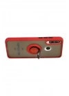 Mey İthalat®  Huawei Y6P Kılıf Montreal Yüzüklü Silikon Kapak - Kırmızı