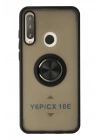 Mey İthalat®  Huawei Y6P Kılıf Montreal Yüzüklü Silikon Kapak - Siyah