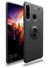 Mey İthalat®  Huawei Y6P Kılıf Range Yüzüklü Silikon - Siyah