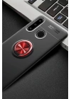 Mey İthalat®  Huawei Y6P Kılıf Range Yüzüklü Silikon - Siyah-Kırmızı
