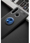 Mey İthalat®  Huawei Y6P Kılıf Range Yüzüklü Silikon - Siyah-Mavi