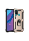 Mey İthalat®  Huawei Y6P Kılıf Sofya Yüzüklü Silikon Kapak - Gold