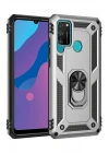 Mey İthalat®  Huawei Y6P Kılıf Sofya Yüzüklü Silikon Kapak - Gümüş