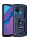 Mey İthalat®  Huawei Y6P Kılıf Sofya Yüzüklü Silikon Kapak - Lacivert