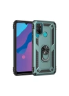 Mey İthalat®  Huawei Y6P Kılıf Sofya Yüzüklü Silikon Kapak - Yeşil