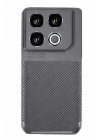 Mey İthalat®  İnfinix GT 20 Pro Kılıf Auto Focus Karbon Kapak - Gri