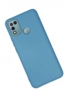 Mey İthalat®  İnfinix Hot 10 Play Kılıf Nano içi Kadife Silikon - Mavi