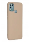 Mey İthalat®  İnfinix Hot 10 Play Kılıf Nano içi Kadife Silikon - Pudra