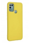 Mey İthalat®  İnfinix Hot 10 Play Kılıf Nano içi Kadife Silikon - Sarı