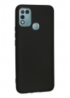 Mey İthalat®  İnfinix Hot 10 Play Kılıf Nano içi Kadife Silikon - Siyah