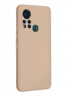 Mey İthalat®  İnfinix Hot 11s Kılıf Nano içi Kadife Silikon - Pudra